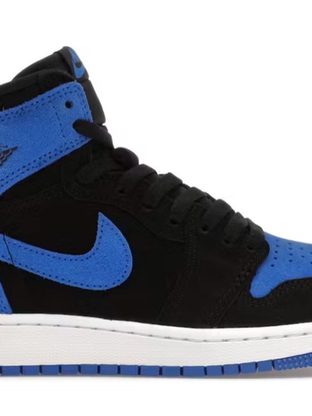 Nike Kids High-Top Sneakers in Black and Royal Blue